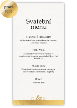 Chutné svadobné menu. - Full photo